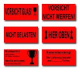 - Hinweisetiketten
