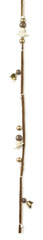 Girlande BRAUN<br/>Glöckchen<br/>Holzperlen<br/>Sterne<br/>5 mm x 2 m