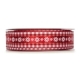 Geschenkband Karo-Winter<br/>Rot<br/>25 mm x 15 m