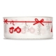 Geschenkband Mütze<br/>Rot-Weiß<br/>40 mm x 20 m