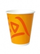 Pappbecher <b>0,18 ltr. Whizz</b><br/>Ø 70,3 mm, Höhe 93,5 mm<br/>aus Hartpapier, PE-beschichtet <br/>Geeignet für <b>Heißgetränke</b>