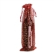 Flaschenbeutel Organza<br/>Ornament Rot/Gold<br/>350 mm x 140 mm