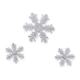 Schneeflocken<br/>mit Klebepunkt<br/>Silberglimmer<br/>Ø ca. 4 + 6 cm