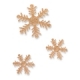 Schneeflocken<br/>mit Klebepunkt<br/>Goldglimmer<br/>Ø ca. 4 + 6 cm
