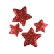 Stern Glamour ROT<br/>mit Klebepunkt<br/>2-fach sortiert