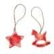 Rot, sortiert<br/>Schaukelpferd und Stern<br/>Ø ca. 5 cm