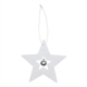 Filzhänger Stern<br/>mit Glöckchen<br/>weiß-silber<br/>Ø ca. 10 cm