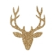 Glitzer-Hirsch<br/>selbstklebend<br/>Fb. Kupfer<br/>9 cm x 7 cm