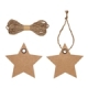 Papier-Anhänger Stern<br/>mit Jute-Kordel<br/>Natur, Ø 8cm
