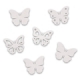 Filz-Sticker Schmetterling<br/>weiß sortiert<br/> Ø ca. 3,5 cm selbstklebend
