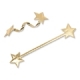 Verschlussclip Stars<br/>mit Draht<br/>Fb. Gold<br/>ca. 3,5 x 16 cm