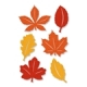 Filz-Sticker Herbstlaub<br/>Bunt<br/>Ø 5 cm