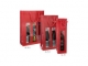Glanz Flaschentasche 1er<br/>mit Fenster, rot<br/>98 x 89 x 380 mm