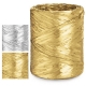 Geschenkband Bast-Effekt metallic<br/>200 m x 15 mm<br/>Fb. <b>Gold</b>