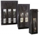 <b>1er Flaschentasche</b><br/>glanz, schwarz<br/><b>mit Fenster</b><br/>98 x 89 x 380 mm