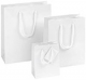 Roma Papiertragetasche<br/>glanz weiß<br/>114 x 64 x 146 mm