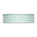 Geschenkband Vichy-Karo<br/>Lindgrün<br/>25 m x 25 mm Geschenkband Vichy-Karo<br/>Lindgrün<br/>25 m x 25 mm