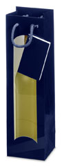 Papiertragetasche Glanzlack<br/>1er Blau<br/>mit Fenster<br/>360 x 100 x 85 mm Papiertragetasche Glanzlack<br/>1er Blau<br/>mit Fenster<br/>360 x 100 x 85 mm