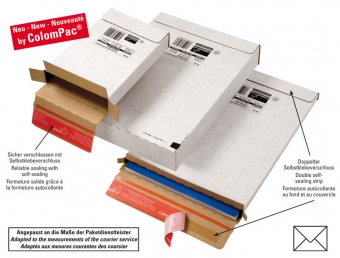 Kurierpaket, weiß<br/>Maxi- und Großbriefformat<br/>für den Expressversand Kurierpaket, weiß<br/>Maxi- und Großbriefformat<br/>für den Expressversand