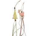 Grün/Braun-sortiert<br/>Baum und Rentier<br/>Größe ca. 8 x 5 cm<br/>Länge ca. 20 cm Grün/Braun-sortiert<br/>Baum und Rentier<br/>Größe ca. 8 x 5 cm<br/>Länge ca. 20 cm