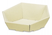 Präsentkörbe 6-eckig<br/>Fb. Bordeaux, Creme, Schwarz<br/>Offene Welle