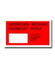 Rote Dokumententaschen Lieferschein - Rechnung<br/>mit Adress-Fenster