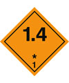 Gefahrgutetiketten Klasse 1 - Unterklasse 1.4