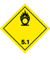 Gefahrgutetiketten Klasse 5.1 - Oxidierender Stoff