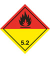 Gefahrgutetiketten Klasse 5.2 - Organische Peroxide (Schwarz)