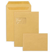 Standard-Versandtaschen, braun und weiß im DIN A4-Format