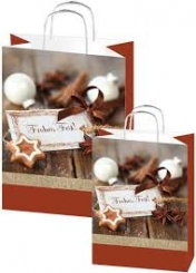 Weihnachtstaschen Frohes Fest<br/>Papiertragetasche
