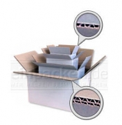 weiße Wellpapp-Faltkartons, 2-wellig